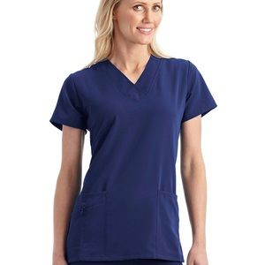 Medium navy blue jockey scrub top shirt